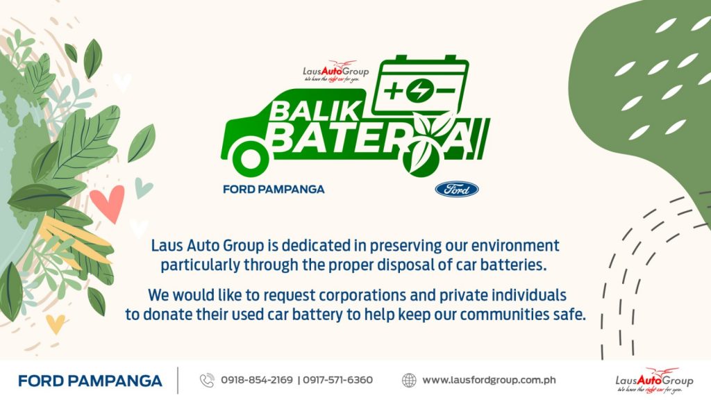 JOIN A WORTHY CAUSE. We would like to request corporations and private individuals to donate their used car battery to help keep our community safe, have cleaner environment and a brighter sustainable future.