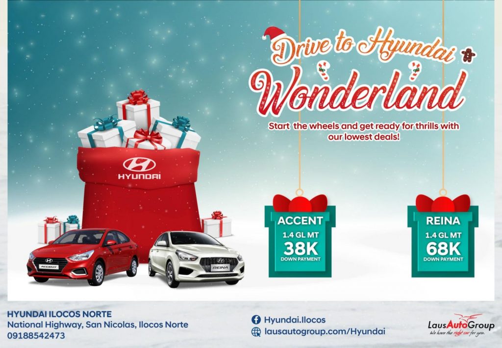 DISCOVER HAPPINESS and excitement of thrills in riding a Hyundai vehicle! Unbox our holiday surprise on Accent and Reina as we give you the best offer for the month! Send a message now or call us to find out more.