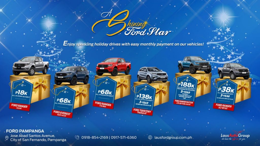 HOLIDAY TRIPS with Ford have never been so exciting! Drive home our fuel-efficient vehicles with our lowest down payment ever offered! Send us a message for a quotation or visit us in our showroom to find out what's in store for you this season.