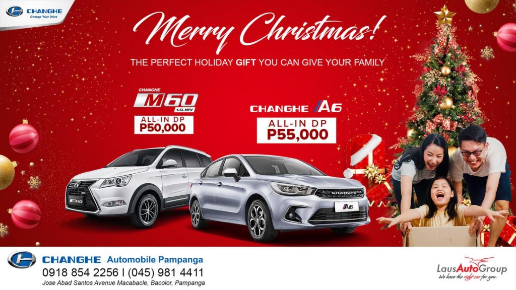 All I want for Christmas is CHANGHE. Don’t miss our all in low down payment so you can drive home your Change M60 or A6 this holiday season! Send us a message or call 09188542256 to know more.