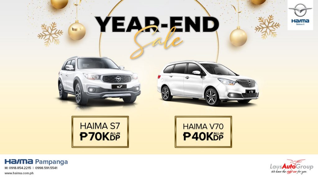 Now is the time to reward yourself with a Haima vehicle! See our year-end sale offers today. Send us a message for inquiries or quotations.