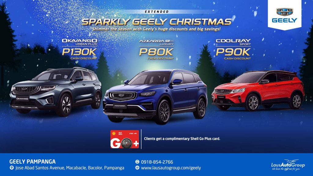 Make this your chance to drive home your Geely vehicle as we EXTEND our offers for Okavango, Azkarra and Coolray! Inquire now to get the best deal for your ride.