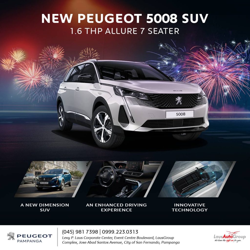 Begin a new journey this 2022 with the Peugeot 5008 SUV. From innovative design to advanced technology, Peugeot offers you new sensations on the road. Talk to us through messenger today to find out more.