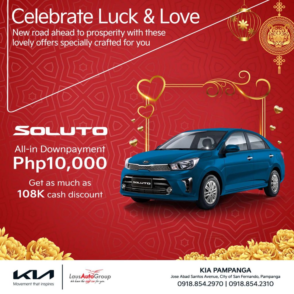 It's surprising how much style and comfort you can get with the Kia Soluto! Check out this Luck and Love offer especially crafted and designed for you. Inquire today for details.