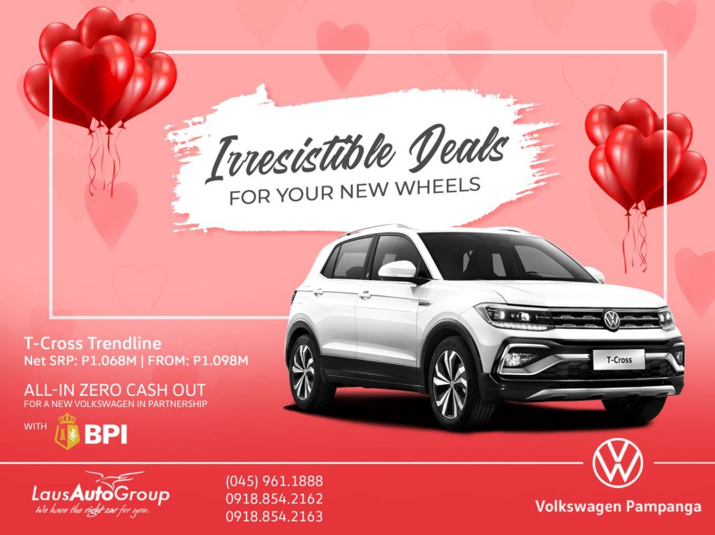 CHECK OUT our irresistible deals for your new wheels this month! In partnership with BPI, we offer all-in ZERO down payment for Volkswagen T-Cross, Kombi, Santana, and Lavida.