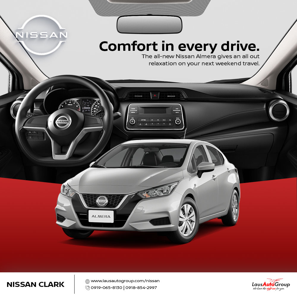 Feel relaxed and convenient anywhere you go with the Nissan Almera! Rest easy with its expansive space which ensures that everything, from your seating to your headroom and legroom, keeps you settled. Call us today to know more our exciting offers for Nissan Almera.