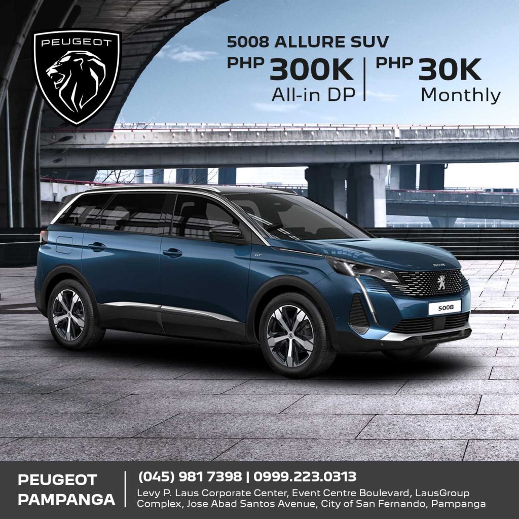 Chase the horizon with Peugeot! Now you can choose from the modern stylings of the Peugeot 3008 SUV or dare to go further with the Peugeot 5008 SUV.
Contact us at 09992230313 us to request a quotation and for more details.