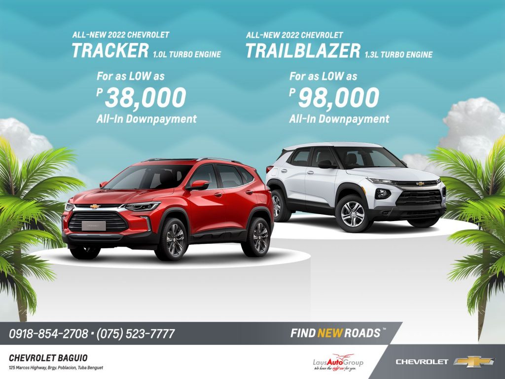 MAKE YOUR OWN PATH. Get ready to take on new paths and enjoy the latest deals on the All-New 2022 Chevy Tracker and Trailblazer! Head over to our dealership and request for a quote today.