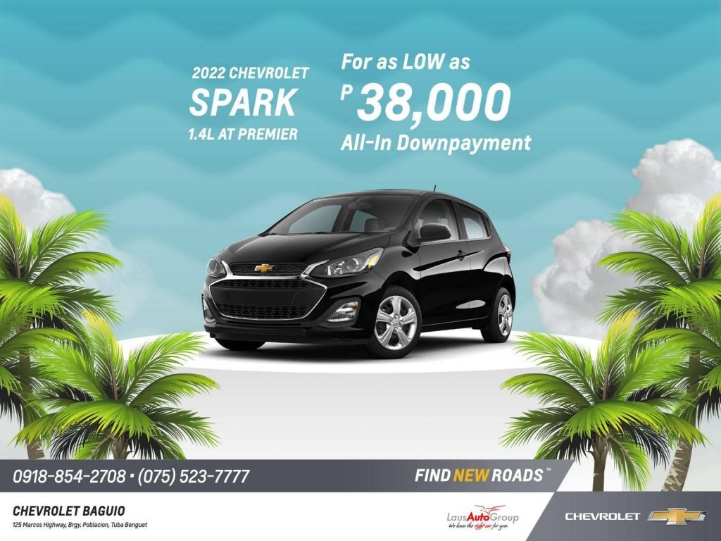 Big things do come in small packages. On the road, the Chevrolet Spark is bold, youthful, and adventurous. Drive one today for as low as P38K all-in low down payment. Send us a message for inquiries.