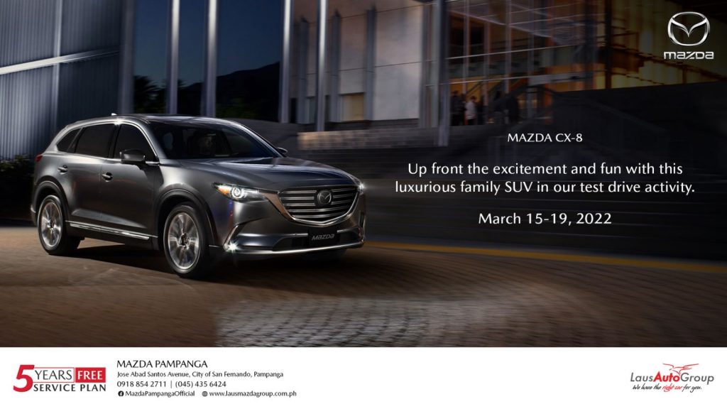 Style and luxury come together. Take the wheel in driving the Mazda CX-8 – the riding comfort you deserve. Send a message or call us at 09188542711 for test drive bookings and inquiries.