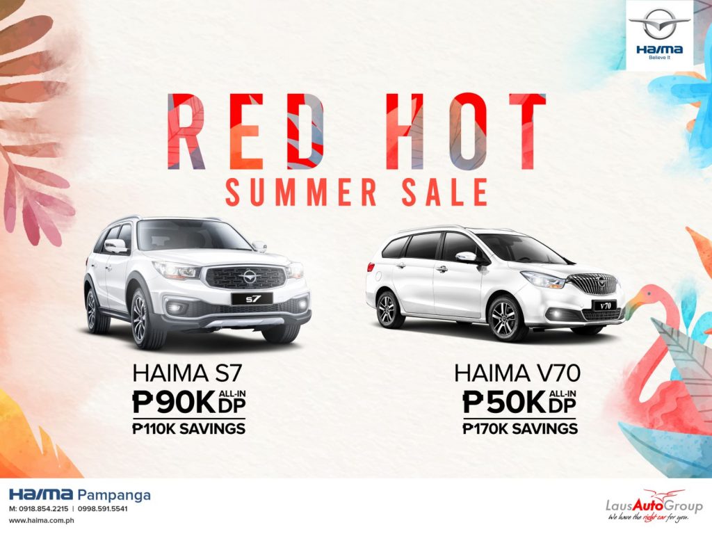 ARE YOU READY FOR SUMMER? Beat the heat and take this opportunity to get a brand new Haima with our low down payment and huge cash discount offers! Visit our dealership today for details.