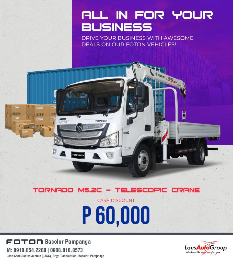 Put your business in action and get ready to drive towards success with the FOTON'S toughest truck line-up! Drop by Foton Bacolor Pampanga or call us at 09188542280 to find out more.