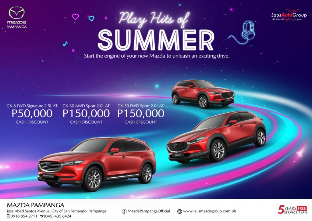 Feel the rush of speed with Mazda. This month is packed with big cash discount to celebrate summer, so make this an enjoyable one to give you thrills in every drive. Time to #experience the passion for driving of the newest road master