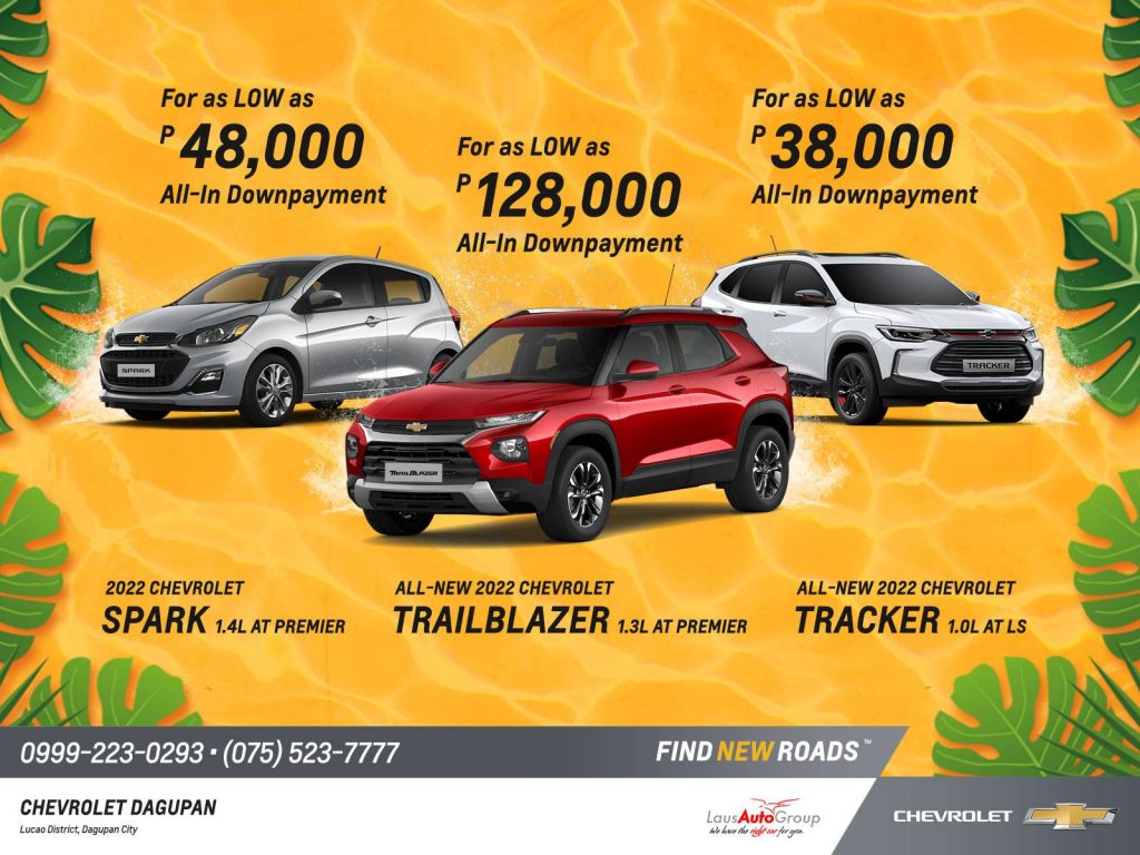 New Tracks, New Deals! #GetInTheGame. Experience what life has to offer! Request for a quote on the All-New Chevy Trailblazer, Spark and Tracker today.