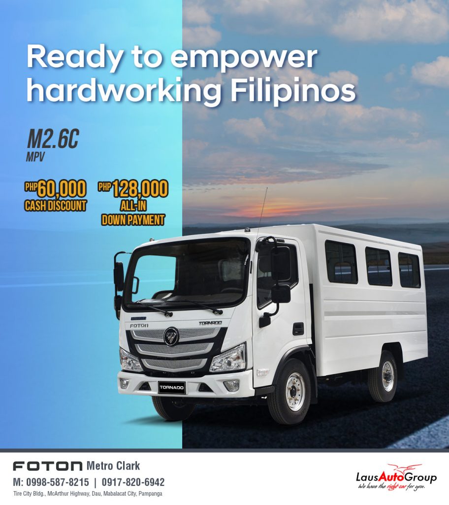 Powering the toughest vehicles on the road, Foton M2.6 C gives you power at every turn. Now with our biggest discounts ever!