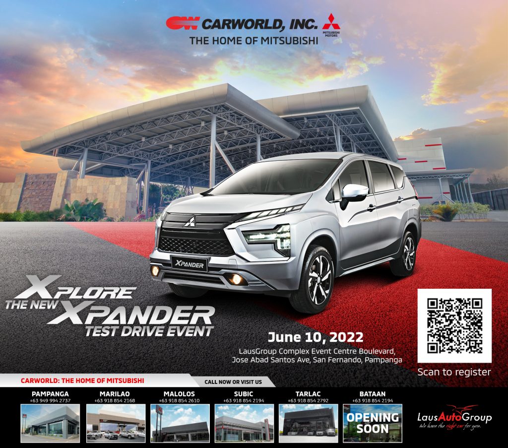 With its low-slung aerodynamic design, long wheelbase and tight curves, the new Mitsubishi XPANDER brings something exciting to your next trip. Join us for an exciting test drive this coming June 10, 2022.