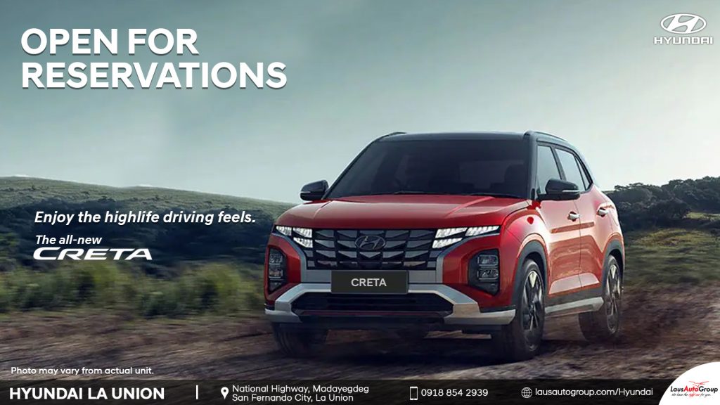 The All-new Hyundai CRETA is the Ultimate SUV, designed with spacious and comfortable interior, state-of-the art features, make it a breeze to enjoy your drive in style. Hyundai now opens this unit for reservations.