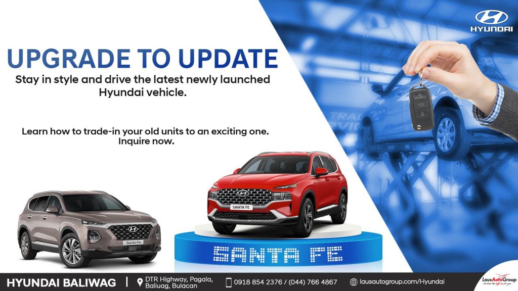 Experience the latest Hyundai models with exclusive upgrades. Trade in your old Santa Fe for the latest model loaded with safety features and smart technologies you can't resist to have. Keep your lifestyle on track!