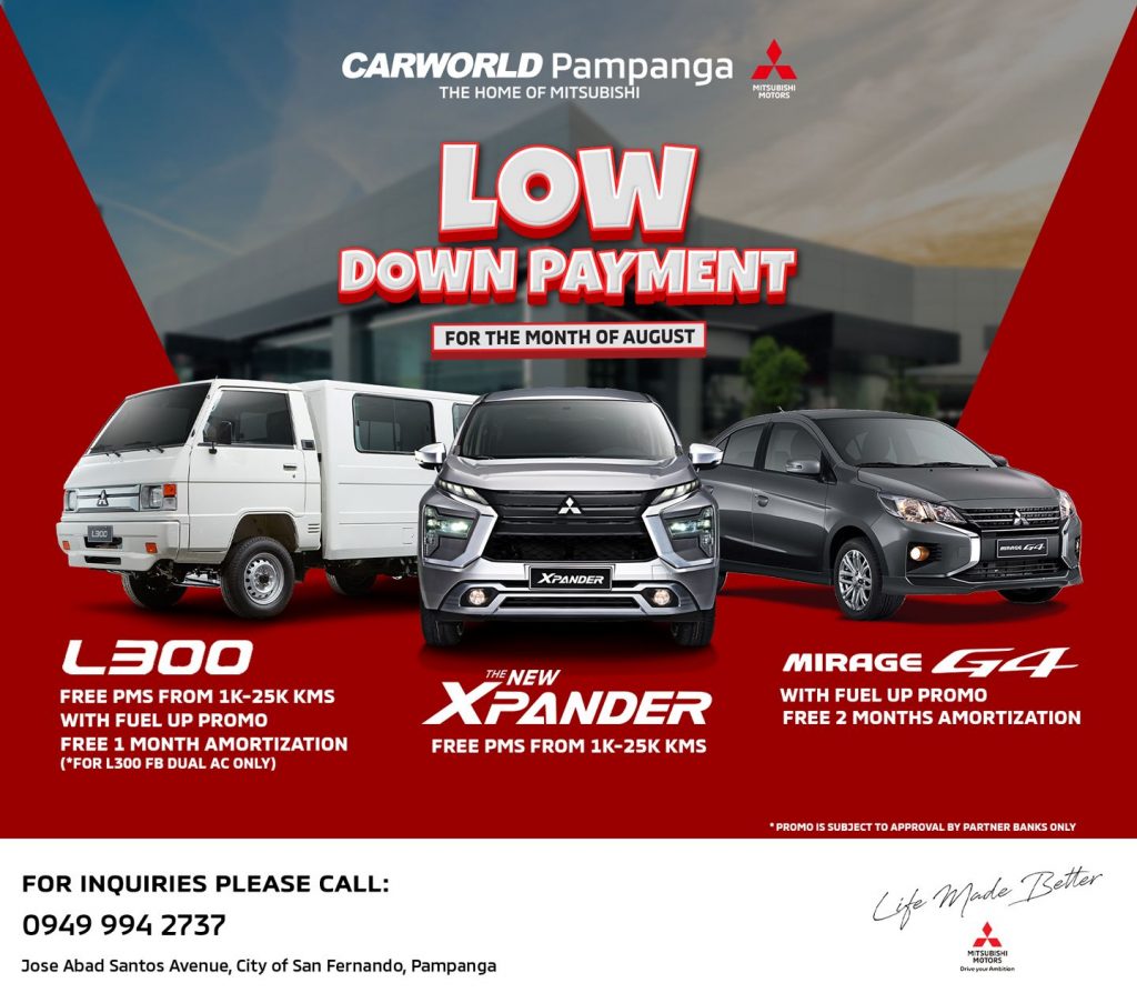Own the Mitsubishi of your dreams, with the comfort and safety you deserve. Enjoy our all-in low-down offers and promos this month of August. Message us today to inquire!