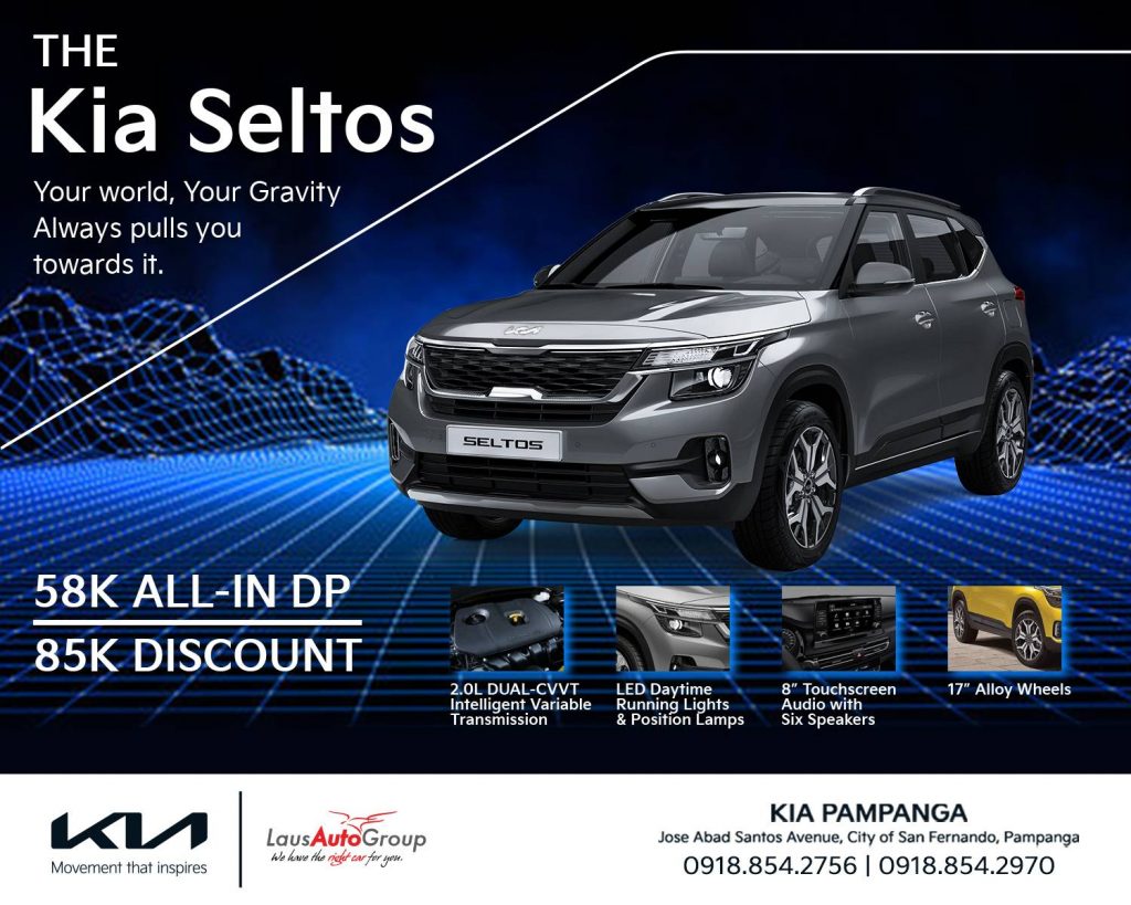 Introducing the Kia Seltos. With gravity-defying style, it pulls you towards life in your world. An experience that's meant to be shared. Now with low all-in downpayment with big discount!