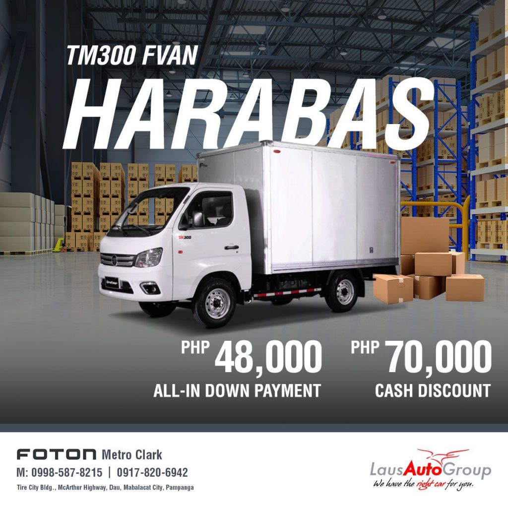 Time to empower your business with Foton Harabas TM300! Built with strong technology and performance to level up in energy and efficiency.
Get yours now!