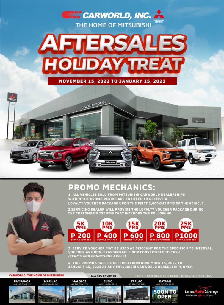 Aftersales Holiday Treat with Mitsubishi Carworld