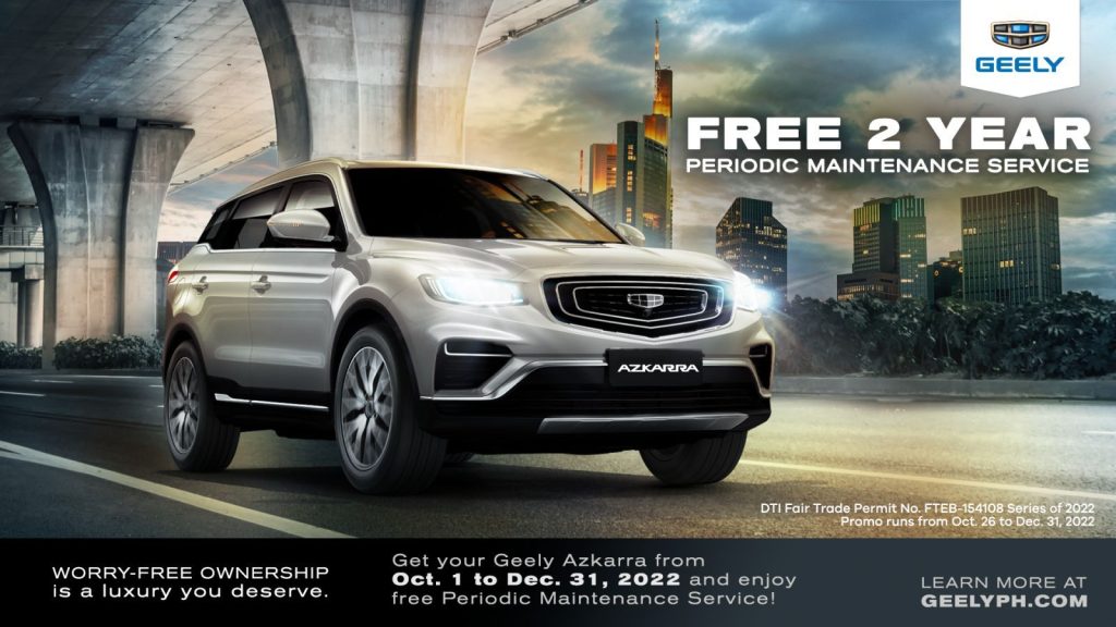 Geely Free 2 year PMS