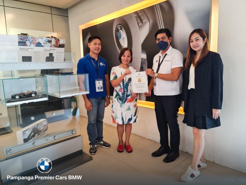 Premier Cars BMW Pampanga is Certified Gold Bagwis Awardee by the DTI