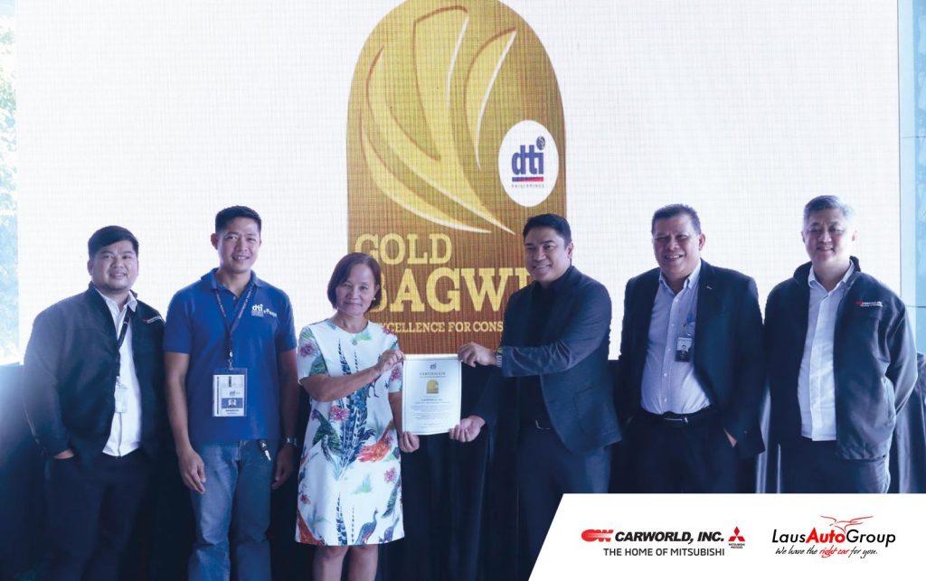 Mitsubishi Carworld Pampanga Once Again Earns the DTI Gold Bagwis Awards