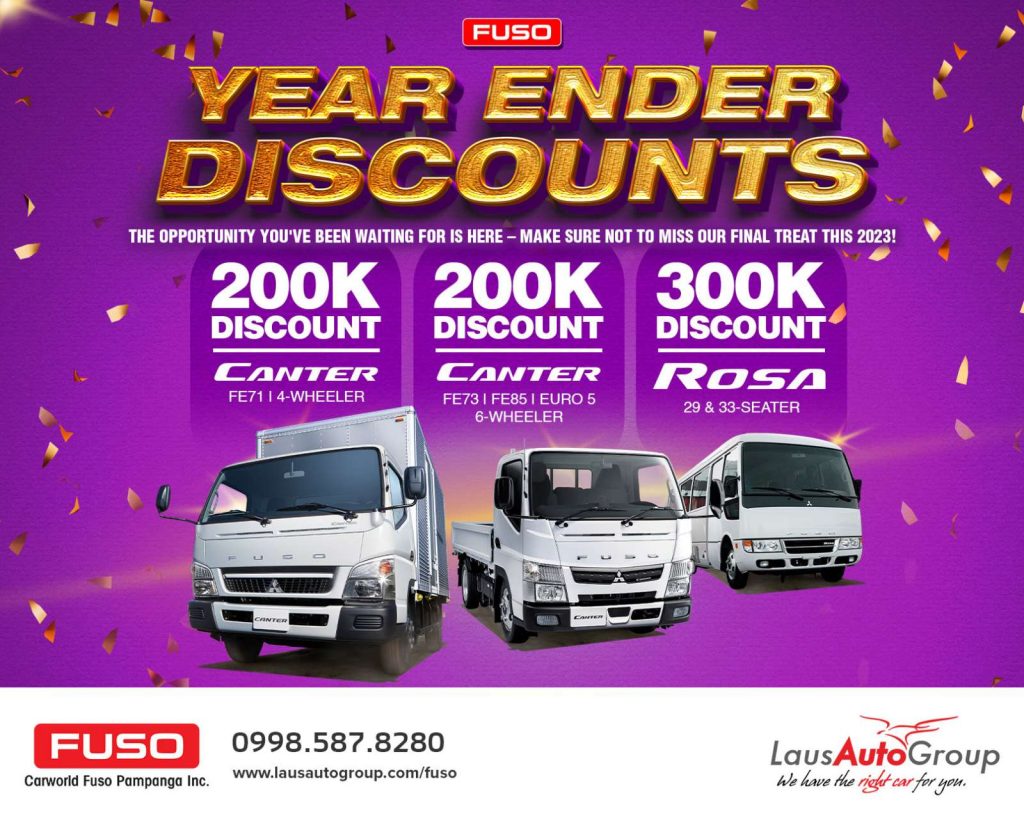 FUSO Year Ender Discounts